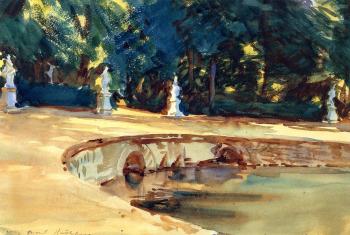 John Singer Sargent : Pool in the Garden of La Granja